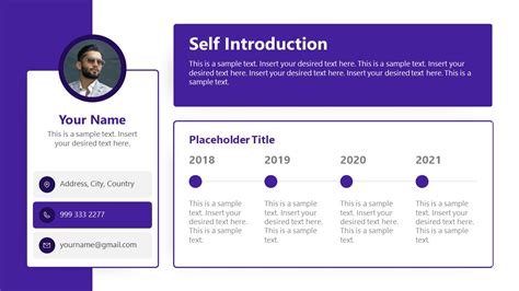 Creative Self Introduction Slide Template for PowerPoint - SlideModel