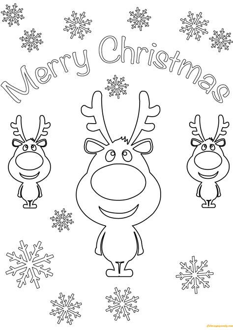 Printable Coloring Christmas Cards