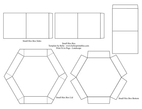 Hexagon Box Template Printable