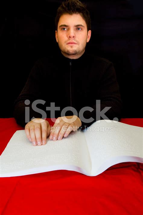 Blind Person Is Reading Braille Stock Photo | Royalty-Free | FreeImages