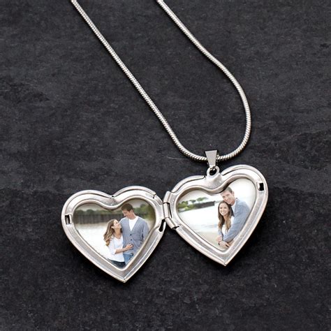 Charming Personalized Silver Heart Locket Necklace