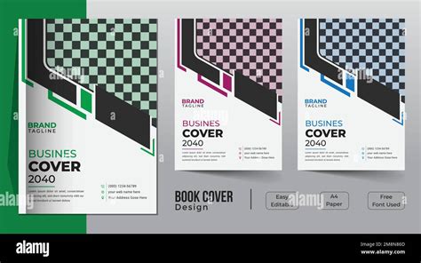 Corporate business book cover template design with Leaflet presentation ...