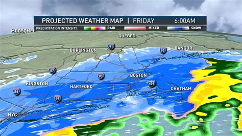 MA Snow Map Hour by Hour Friday – NBC Boston