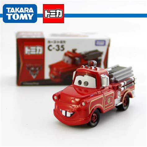 C 35 1/55 Scale Pixar Cars 2 Toys Fire engine Version Tow Mater Fire ...