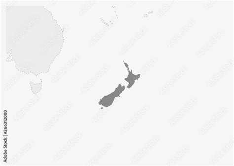 Map of Oceania with highlighted New Zealand map Stock Vector | Adobe Stock