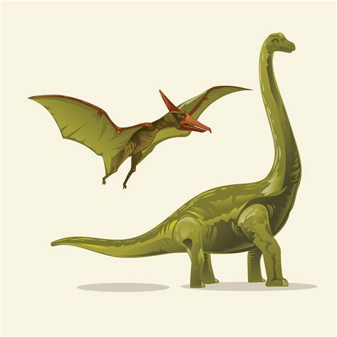 Download the Dinosaurs realistic Illustration Brontosaurus and ...