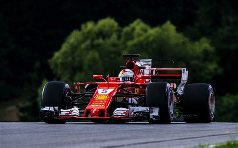 Download wallpapers Sebastian Vettel, 4k, raceway, Ferrari SF70H, F1 ...