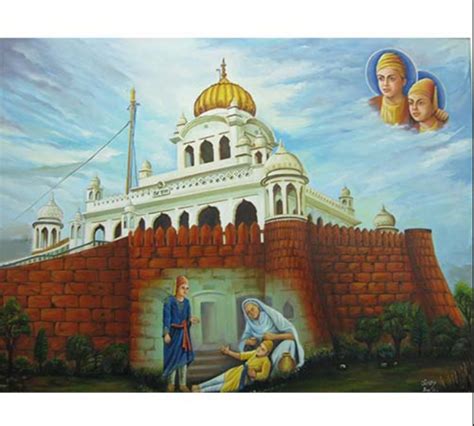 Mata Gujri Ji And Chote Sahibzade DC212OP Oil Paintings, Size: 36X48 ...