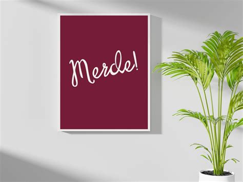 Merde! Word Poster | Wall Art | Museum Quality Print