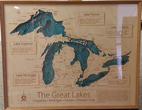 Map of the Great Lakes with depicted lake depth : r/MapPorn