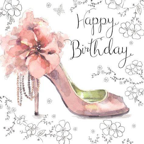 Twizler Happy Birthday Card for Her with Silver Foiling, Unique ...