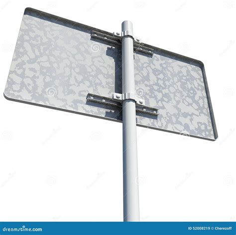 Rectangle Road Sign. Rear View Stock Illustration - Illustration of ...