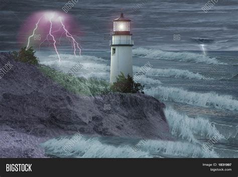 Lighthouse Storm Image & Photo | Bigstock