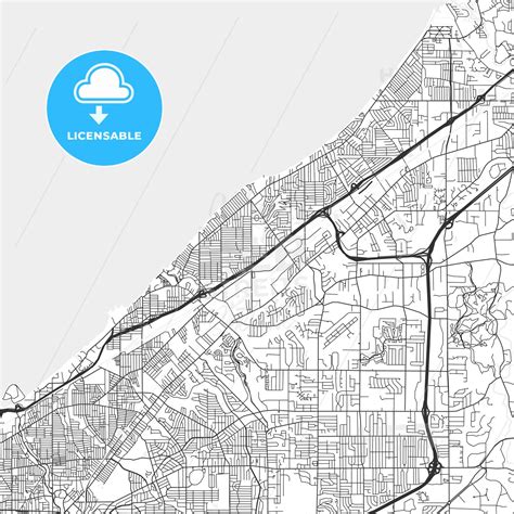 Euclid, Ohio - Area Map - Light - HEBSTREITS