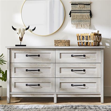 Better Homes & Gardens Modern Farmhouse 6 - Drawer Dresser, Rustic ...