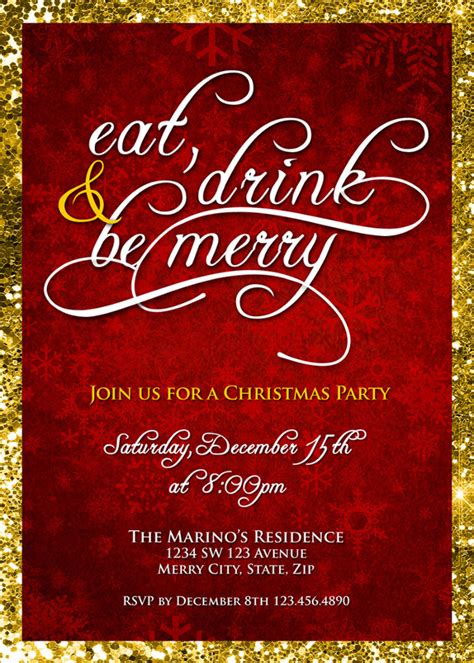 Company Christmas Party Invitation Templates Free - Nisma.Info