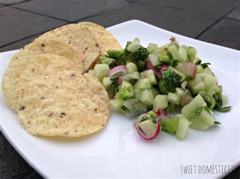 Sour Mexican Gherkin and Cucumber Salsa | Sweet Domesticity | Cucumber ...