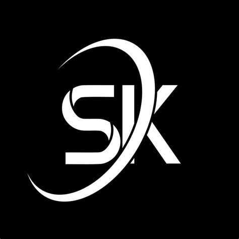 SK logo. S K design. White SK letter. SK letter logo design. Initial ...