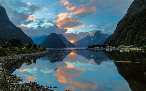 wallpaper milford sound, new zealand, bay HD : Widescreen : High ...