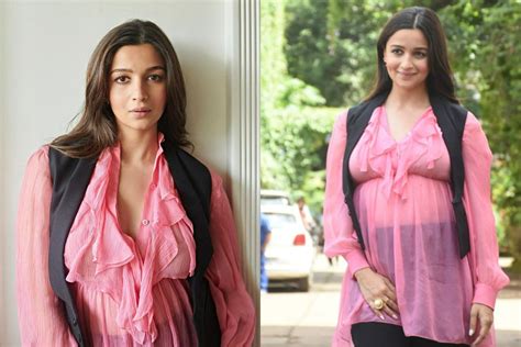 Pregnant Alia Bhatt is The Prettiest Pink Rose in Her Sheer Ruffle ...