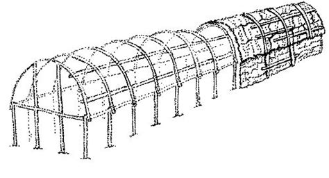 The framework of an Iroquois Longhouse. (Illustration by Roberta Wilson ...