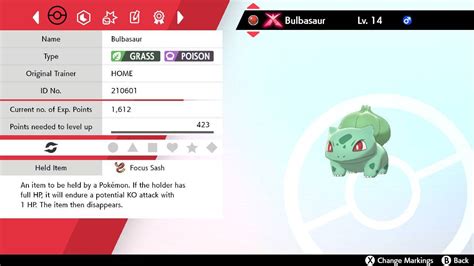 Pokemon Sword and Shield Gigantamax Factor Bulbasaur 6IV-EV Trained ...