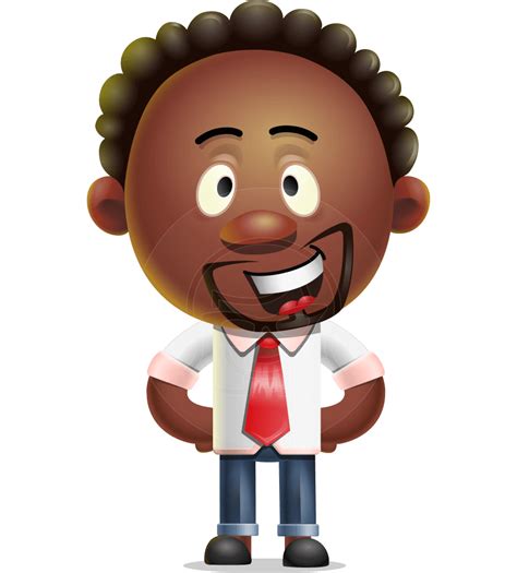 Cute African American Man Cartoon 3D Vector Character AKA Jeffrey ...