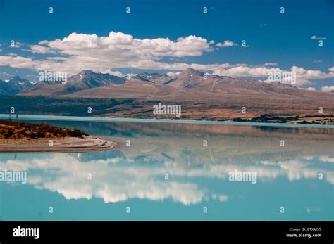 Lake Pukaki,Shoreline,Mount Cook,Aoraki/Mt Cook Range,Mt Cook National ...