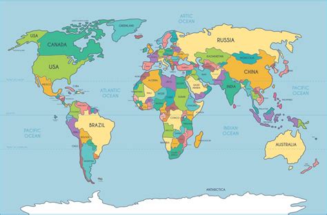 Basic Map Of World