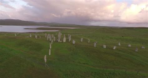 Aerial View Of The Callanish Standing Stones, Callanish, Isle Of Lewis ...