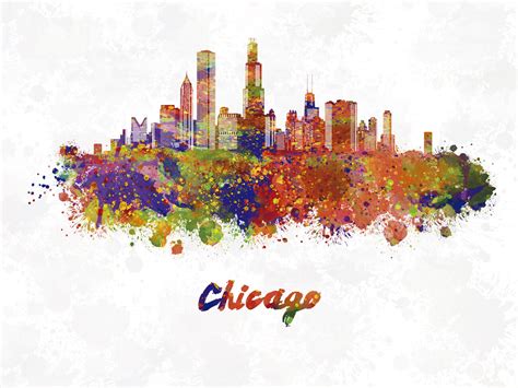 Chicago Skyline Pop Art