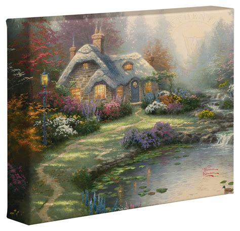 Thomas Kinkade Everett's Cottage 8" x 10" Gallery Wrapped Canvas ...