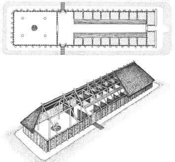 how large is a norse longhouse - Google Search ~ Nice floor plan ...