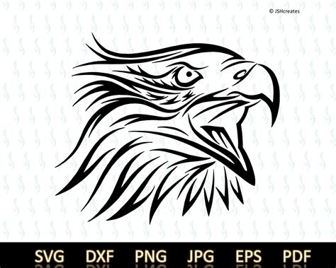 Tribal Eagle Head Svg Eagle Svg Tribal Stencil Art Dxf - Etsy