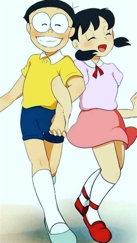 Download Nobita Shizuka Love Story Anime Graphic Wallpaper | Wallpapers.com