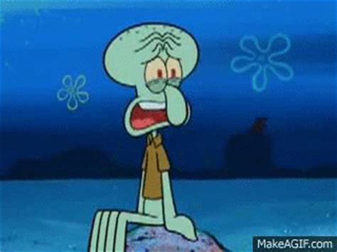 Squidward crying on Make a GIF