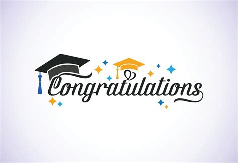 Graduation ceremony. Congratulations graduates design for stamps, logos ...