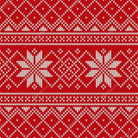 Christmas Sweater Design. Seamless Knitting Pattern — Stock Vector ...