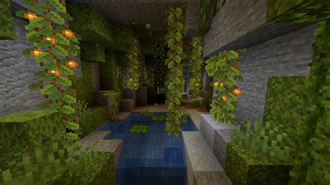 Minecraft: Java Edition Snapshot 21w10a adds Lush Caves biome from ...