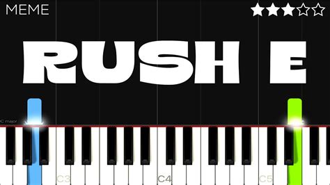 RUSH E - INTERMEDIATE Piano Tutorial - YouTube