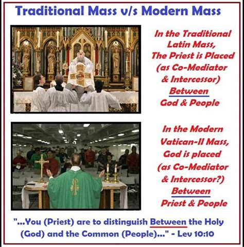 Traditional Latin Mass vs Modern Vatican II Mass Latin Mass, Vatican ...