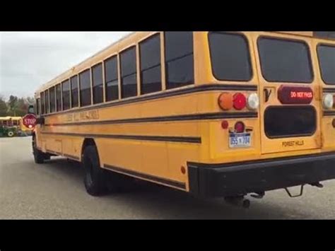 New stop lights on school bus - YouTube