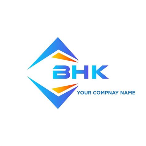 BHK abstract technology logo design on white background. BHK creative ...