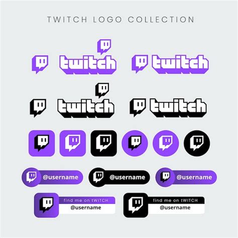 Collection Twitch Vector Logo Twitch vector Icon Logotype Social Media ...