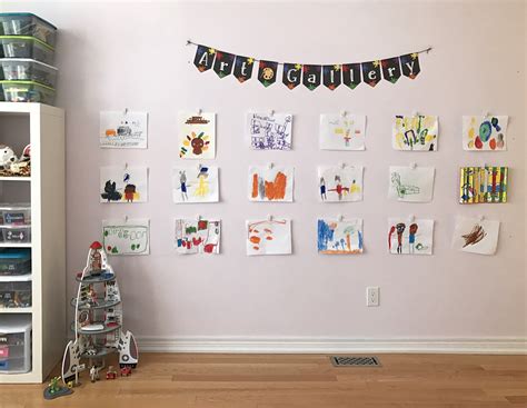 How to do a wall gallery with your children's' art! - Paul & Paula