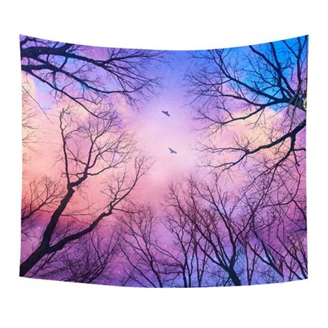 Misty Forest Tapestry Wall Hanging Nature Landscape Tapestry Sunshine ...