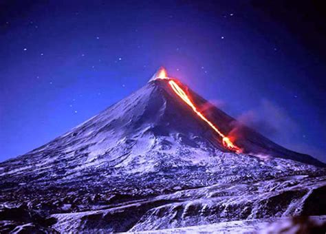 The largest volcano in the world - Klyuchevskaya Sopka