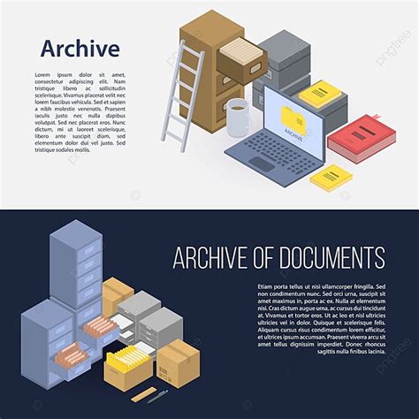 Archive File Banner Set Template Download on Pngtree