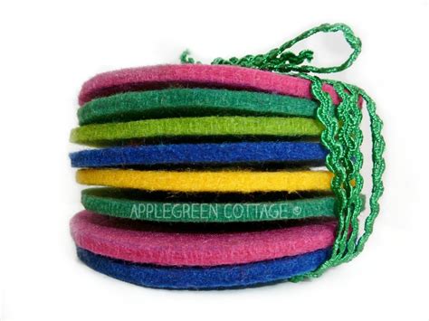 Diy Felt Coasters - Super Easy And Quick! - AppleGreen Cottage