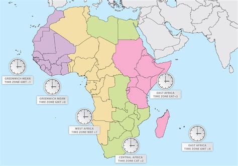 Time Zone Map of Africa | Time zones in Africa | WhatsAnswer | Africa ...